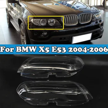 Far Kapağı BMW X5 E53 2004 2005 2006 Araba far camı Kapak Değiştirme Far Abajur Cam Kabuk Sol Sağ