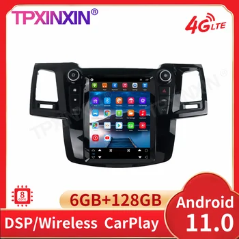 Android 11 İçin Oto Araba Radyo Toyota Fortuner HİLUX Revo Vigo 2007-2015 Stereo Multimedya Oynatıcı DSP Carplay GPS Navi Başkanı Ünitesi