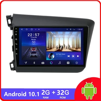 Android 10.1 2 Din Araba Radyo Multimedya Video Oynatıcı Honda Civic 2012-2015 İçin 2G + 32G GPS Navigasyon BT WİFİ 9 inç Kafa Ünitesi