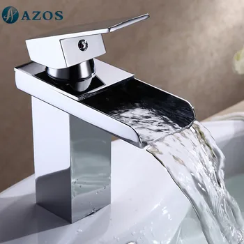Banyo Havzası Musluklar Krom Lehçe Şelale Bacalı Güverte Üstü Tek Kolu Sıcak Soğuk Su Tuvalet Mobilyaları MPPB005C