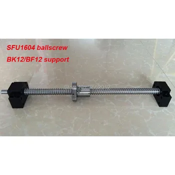 BallScrew SFU1604 L = 1200 1500mm SFU1604 Haddelenmiş vidalı tek Bilyalı CNC parçası + BK / BF12 End destek