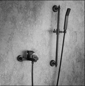 Duvara Monte Banyo Musluk Siyah Banyo ve Duş Musluk el düzenlenen Duş Musluk Setleri Küvet Bataryası Seti