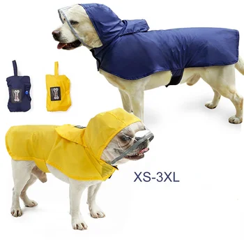Köpek Yağmurluk, Pet Su Geçirmez Giyim, Golden Retriever, Fransız Boğa Güreşi Dört Mevsim Yeni Açık Yağmurluk Saf Renk Moda