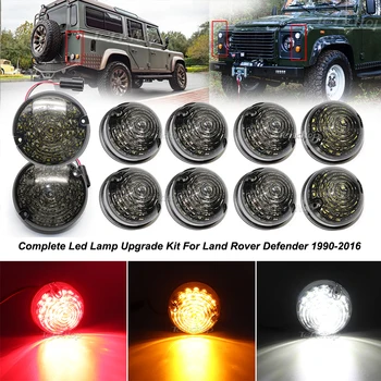 Defender led ışık Güncelleme Kitleri Standart Boyut Amber Gösterge Ön İşık Arka Stop Lambası Land Rover Defender 90/110 için 1990-16