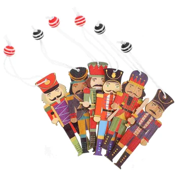 Noel Fındıkkıran Ahşap Pendantsoldiers Rakamlar Festivali Asılı Dilimleri Asker Renkli Dekoratif Decortree Dekorasyon