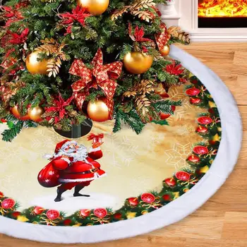 98cm Yılbaşı Ağacı Etek Süsleme Noel Ağacı Süsleri Ev Noel Ağacı 2023 Yeni Yıl Dekor Buffalo Ekose Noel