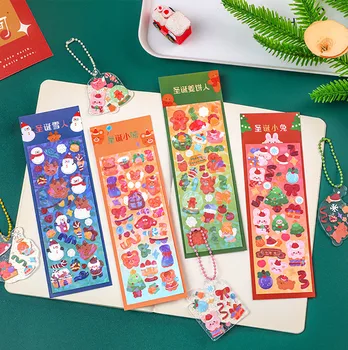 Noel Çıkartmalar ve Kolye El Sanatları Scrapbooking Çıkartmaları Çocuklar Kitap Dekoratif Sticker DIY Kırtasiye