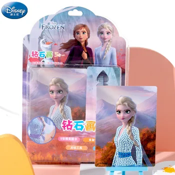 Disney kız dondurulmuş elmas çıkartmalar el yapımı dıy elmas kristal kız kız eğitici oyuncaklar