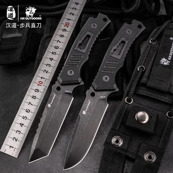 HX OUTDOORS D-200 Survival açık taktik bıçak, orman yüksek sertlik EDC bıçak 7cr14mov bıçak