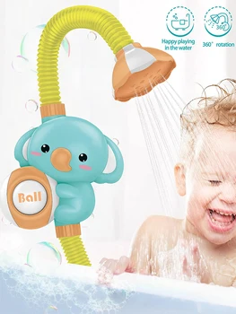 Bebek Banyo Duş Başlığı Sevimli Elektrikli Fil Pompası yürümeye başlayan çocuk oyuncakları Küvet Su Sprey Oyuncak Hediyeler İçin Erkek Kız 6 Ay Ve Üstü