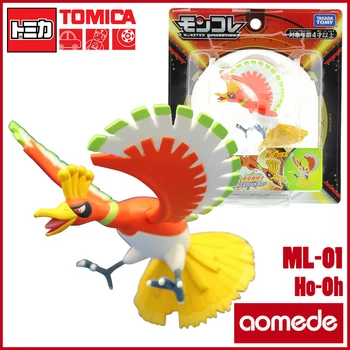 Takara Tomy Tomica Pokemon Cep Canavarlar Moncolle Ex EHP-17 Ho-oh (Houou) reçine Anime figürü Oyuncaklar Çocuklar İçin Koleksiyon