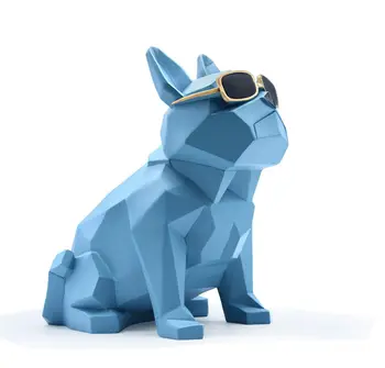 [Komik] Avrupa Seramik El Sanatları Bulldog doku kutusu Ev Dekorasyon modeli Süsler Yaratıcı Sevimli köpek saklama kutusu kumbara hediye