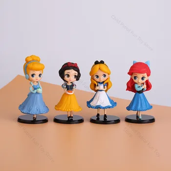 Disney Prenses Kar Beyaz Külkedisi Alice Ariel S Versiyonu Anime Figürleri Oyuncaklar PVC Model Çocuk Oyuncakları Kızlar için Noel Hediyeleri