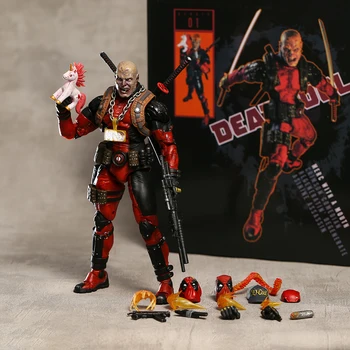 Figürlü Deadpool: Merc ile bir Ağız 01 PVC Action Figure Masaüstü Dekorasyon Oyuncak