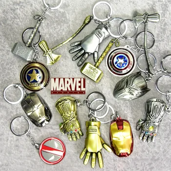 Anime Figürü Avengers Süper Kahraman Deprem Demir Adam Kaptan Amerika Alaşım Anahtarlık Kolye çocuk oyuncakları