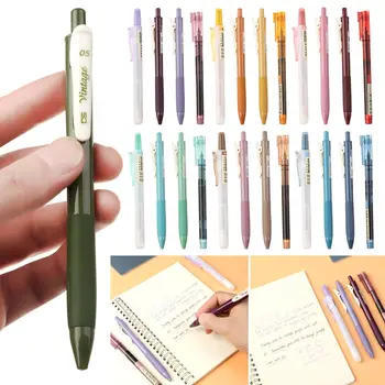 Ofis Okul Scrapbooking Malzemeleri Retro Morandi işaretleme kalemleri Karışık Renk Vurgulayıcı Öğrenciler Kırtasiye Jel Kalem Seti