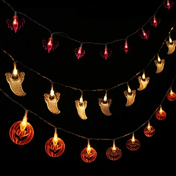 1.5 m Cadılar bayramı LED dize ışıkları akülü kabak hayalet yarasalar ışıkları Ev Bar cadılar bayramı partisi dekorasyon malzemeleri Prop
