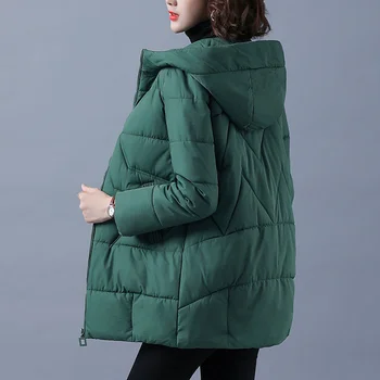 Kadın Kış Ceket Güzel Pop Sıcak Parkas Kadın Kalınlaşmak Ceket Pamuk Yastıklı Parka Ceket Bayanlar Kapşonlu Gevşek Dış Giyim Palto A82