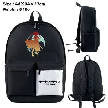 Anime TARIHI A canlı Tokisaki Kurumi okul çantası Unisex askılı çanta Moda Cep Sırt Çantası omuzdan askili çanta Dizüstü Seyahat Çantaları 1135