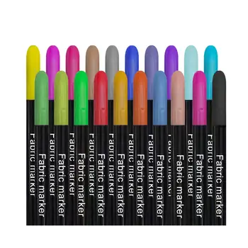 Renkli Kumaş İşaretleyiciler Kalemler DIY El Sanatları Toksik Olmayan Sanat Kalıcı Tekstil Kalem T-Shirt Giyim Tuval Dekor boya kalemi