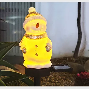 Noel Dekorasyon su geçirmez güneş ışığı bahçe lambası Açık LED Yolu Çim Yard Bahçe Kardan Adam Lambaları Ev Dekor