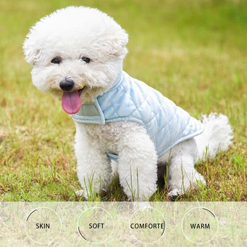 Pet Ceket Köpek Giysileri Kış Sıcak Köpek Giysileri Yavru Köpekler Geri Dönüşümlü Köpek Ceket Elastik Fransız Bulldog Giyim