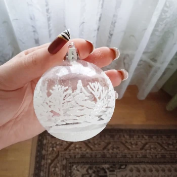 Noel Beyaz Kar Topu El Yapımı Macun Matkap Noel Ağacı Asılı Süslemeleri Ev Açık Damla Süsler Asılı Kolye Zanaat